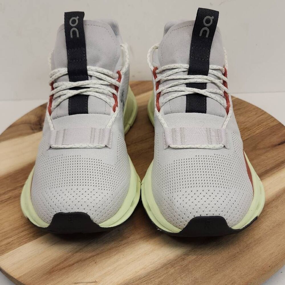 Size 6.5 ON Cloudnova 'White Limelight' Running Shoes Women's - Picture 2 of 10